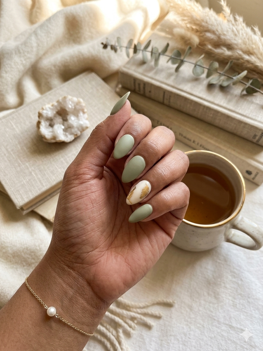 Green with Gold Leaf