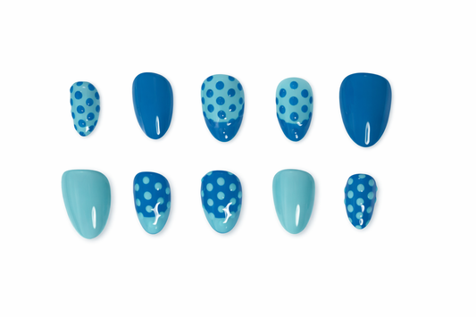 Blue polka dot